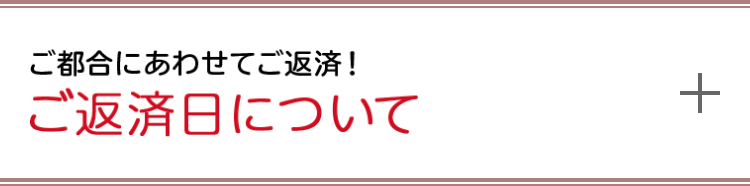 ご都合にあわせてご返済　ご返済日について