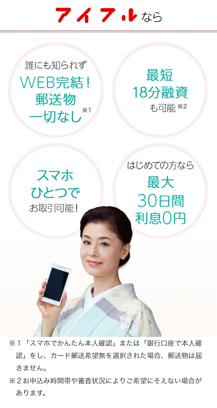 アイフルなら
誰にも知られず
WEB完結!